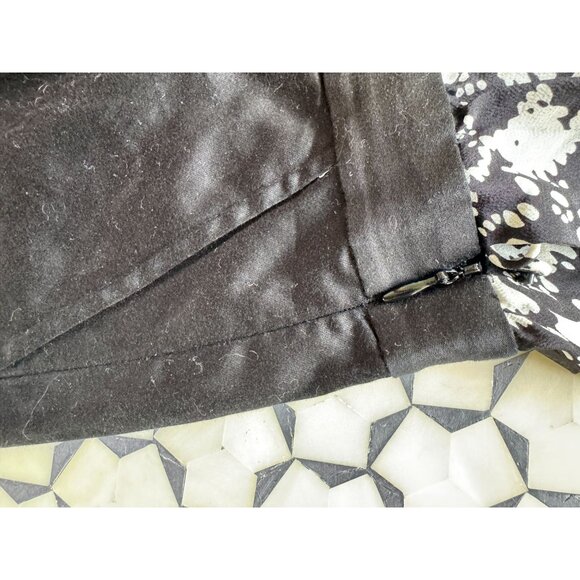 INC International Concepts Black & White Silk Romper Size 6 With Button Details - Picture 4 of 16